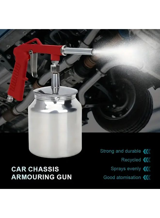 Suction Feed Sandblaster Pistol Red Diamond Handheld Non Electric Air Base Coating Spray Gun For Compressor Rust Prevention Splash Proof Paint Truck Bed Liner Rubberized Primer Pneumatic Automotive Sandblasting Machine - Image 5