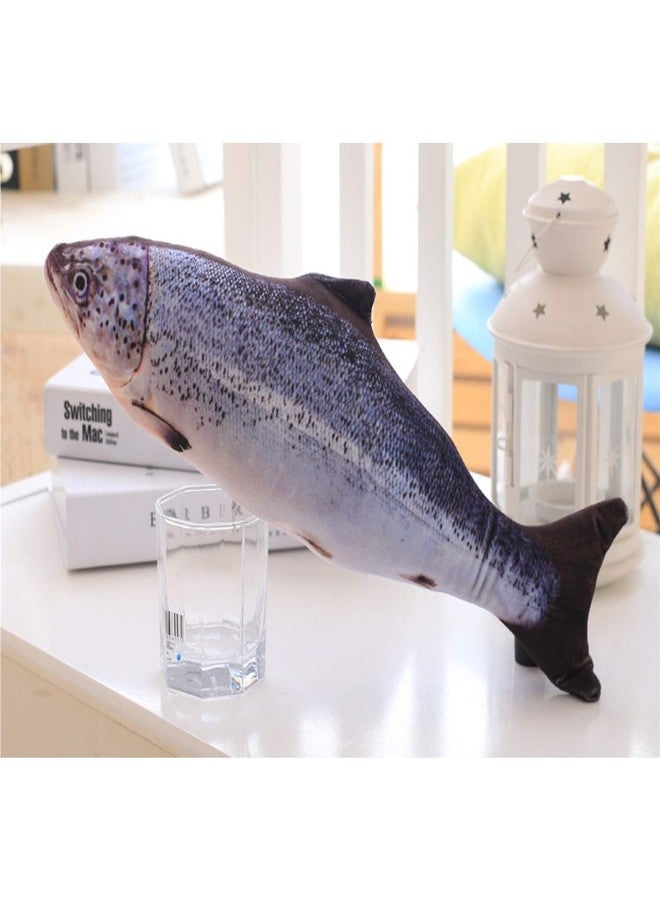 Tee-Mo Simulation Fish Plush Decorate Soft Fish Decorate Pillow Cushion Stuffed Decorate Oversized Pillow Creative Gift Home Decor 15.7 in, Salmon - Image 4