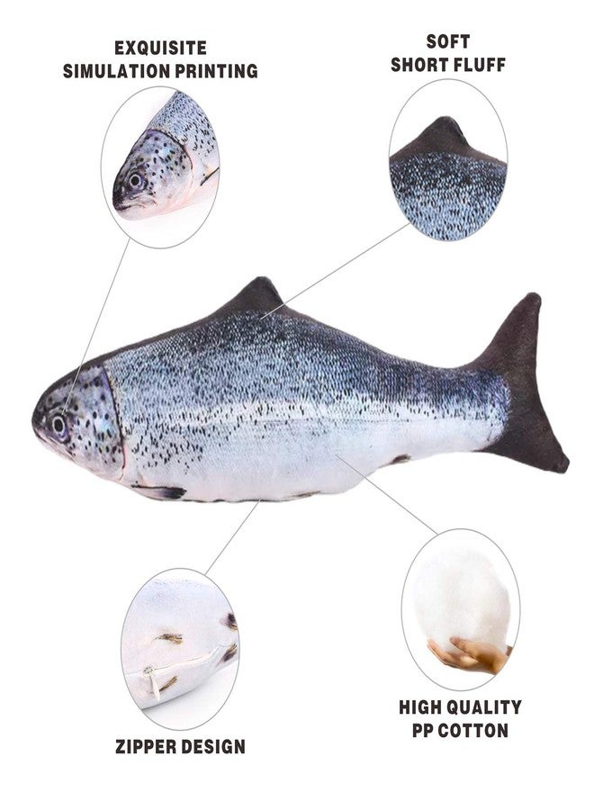 Tee-Mo Simulation Fish Plush Decorate Soft Fish Decorate Pillow Cushion Stuffed Decorate Oversized Pillow Creative Gift Home Decor 15.7 in, Salmon - Image 2