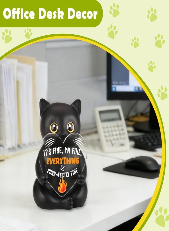CWGOTC Funny Black Cat Figurine for Desk, Gag, Sarcastic, Work Humor Office Gifts for Cat Lover, Women, Men, Friend, Coworker, Employee, Colleague, Decor for Workplace Desk Shelf Cubicle YCA2 - Image 5