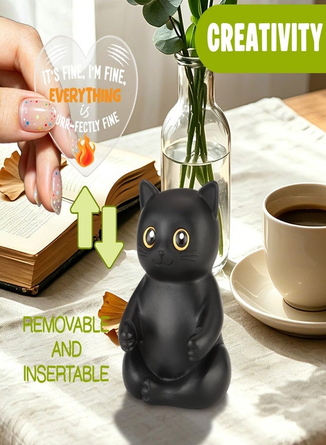 CWGOTC Funny Black Cat Figurine for Desk, Gag, Sarcastic, Work Humor Office Gifts for Cat Lover, Women, Men, Friend, Coworker, Employee, Colleague, Decor for Workplace Desk Shelf Cubicle YCA2 - Image 2
