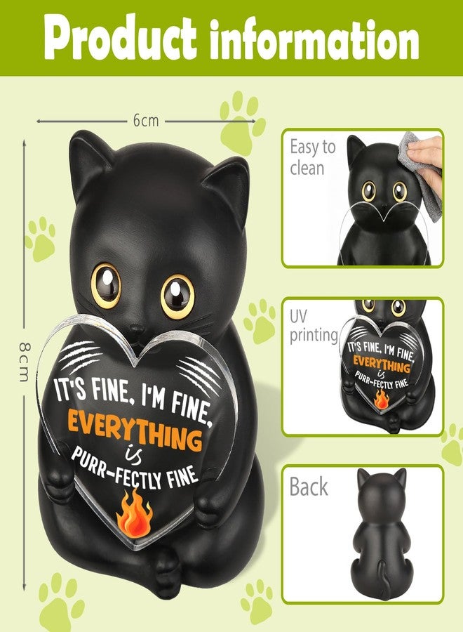 CWGOTC Funny Black Cat Figurine for Desk, Gag, Sarcastic, Work Humor Office Gifts for Cat Lover, Women, Men, Friend, Coworker, Employee, Colleague, Decor for Workplace Desk Shelf Cubicle YCA2 - Image 3