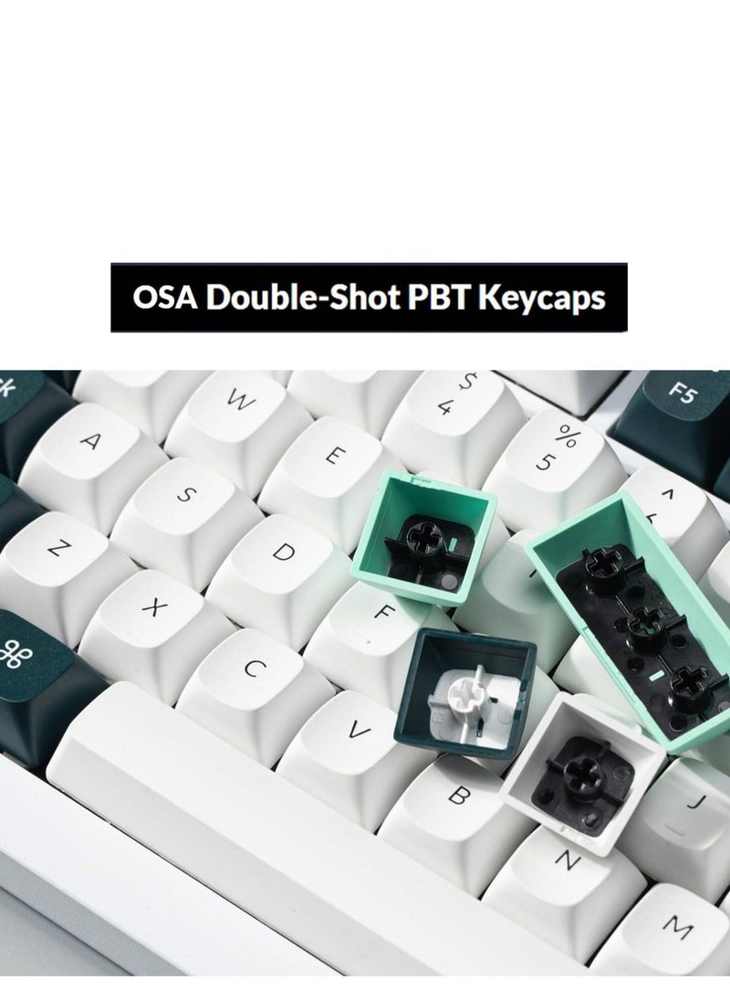 Keychron - Keychron Q1 HE QMK Wireless Mechanical Keyboard, Gateron Double-Rail Magnetic Nebula Switches, Fully Assembled Knob, OSA PBT Keycaps, Tri-Mode Connectivity, ENG-ARAB Layout, Q1H-P1-AR - Image 1