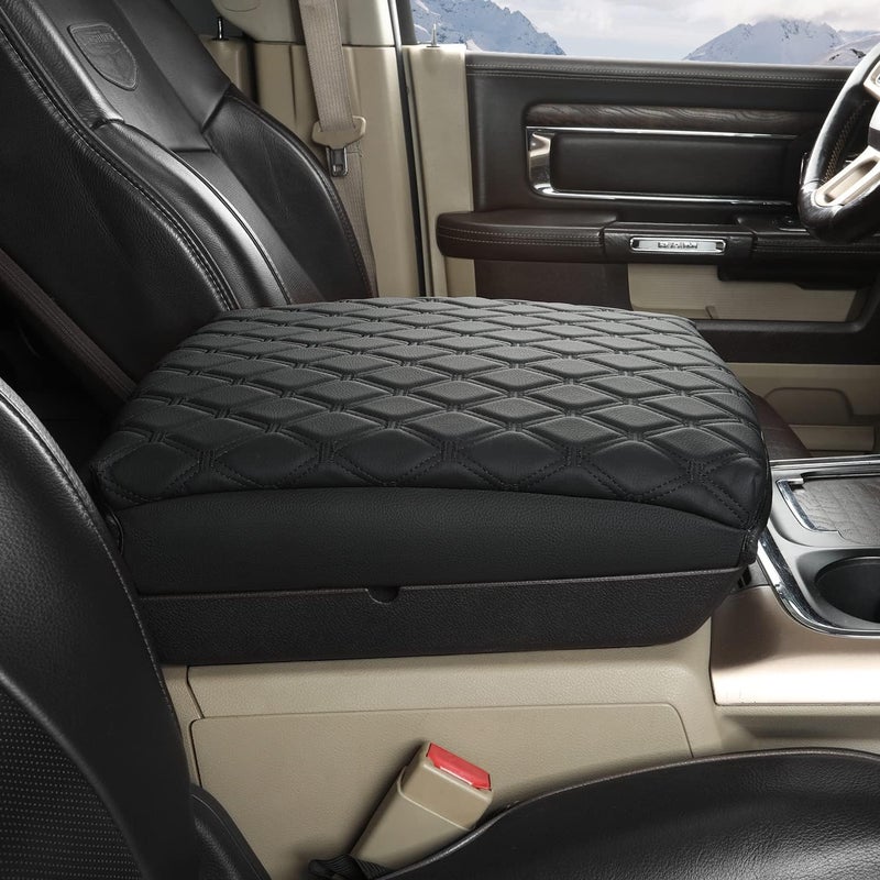 GIANT PANDA Center Console Cover Armrest Cushion for Dodge RAM 1500 2500 3500 (2009-2018) - Scratch Resistant & Waterproof - Black - Image 3