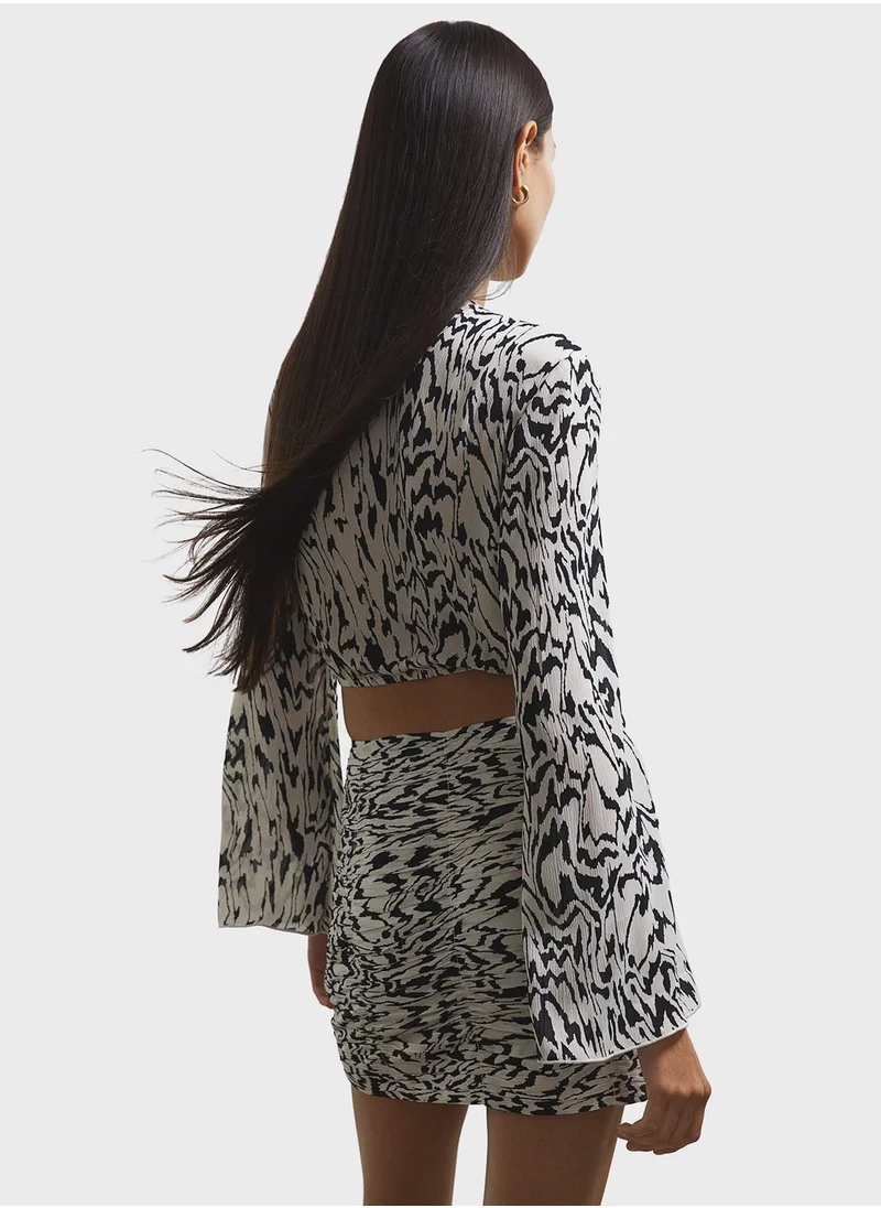 H&M Printed Crop Top