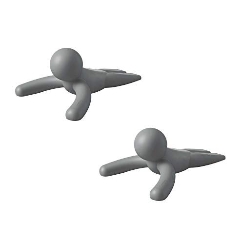 Umbra Buddy Door Stop HeavyDuty and Flexible SoftTouch Finish Protects Your Floors Grey 2Pack - Image 1