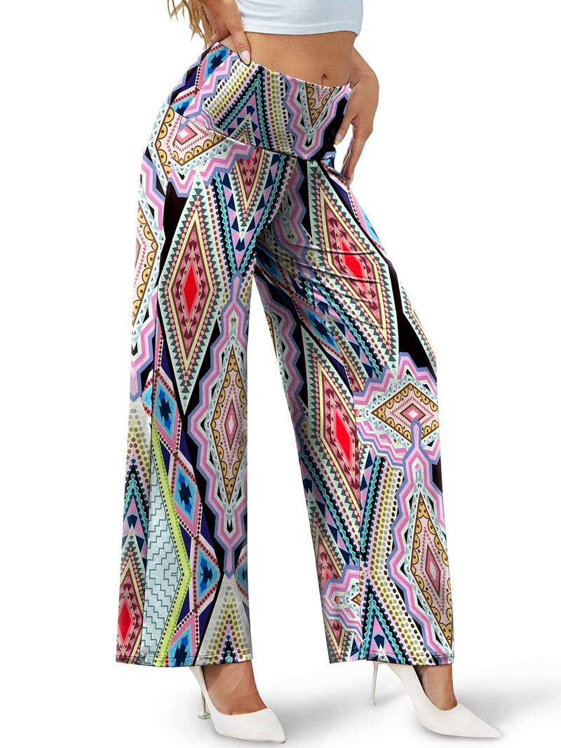 Arolina Women's Stretchy Wide Leg Palazzo Lounge Pants Casual Comfy High Waist Palazzo Pants - Image 3
