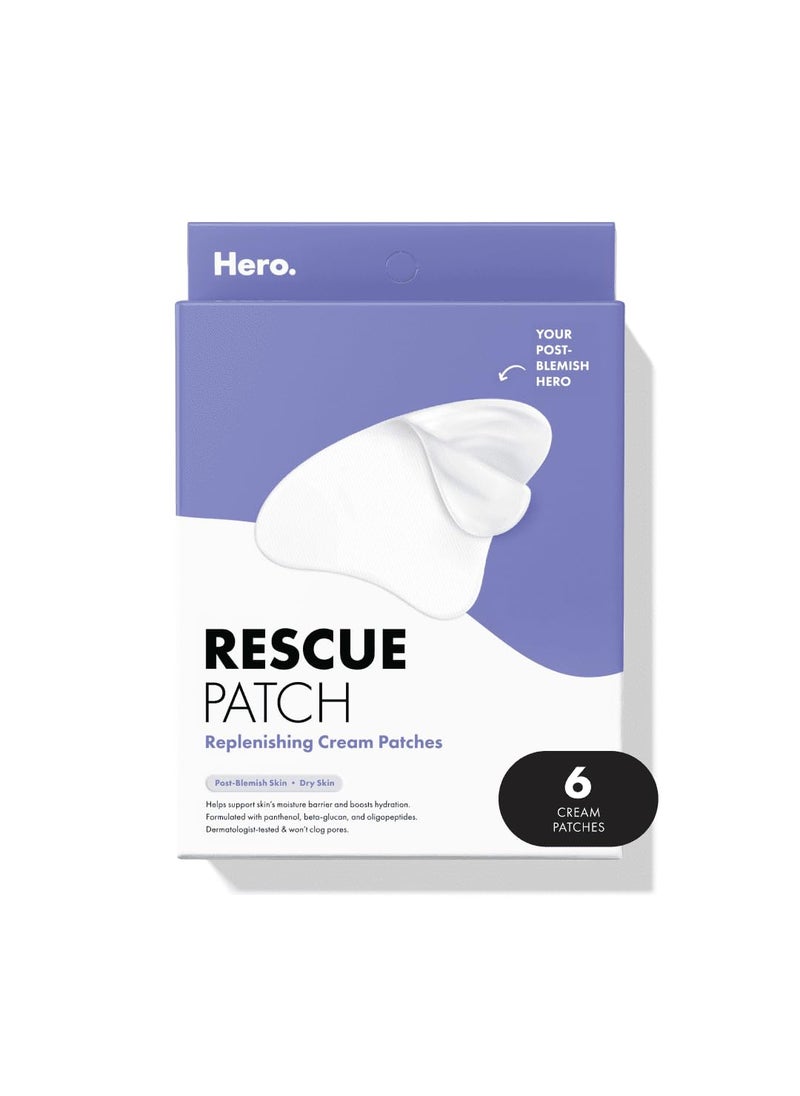 Hero Cosmetics HERO COSMETICS Rescue Patch  The Moisturizing Cream Patch for PostBlemish Skin Provides Instant Moisture and LongLasting Hydration DermatologistTested and Wont Clog Pores 6ct 3 pairs 