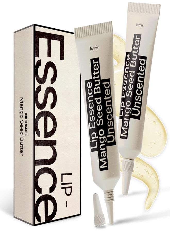 hetras. hetras Mango Seed Butter Lip Essence | Fragrnace Free Intense Hydration & Overnight Lip Mask for Soft, Glossy Lips | Daily Lip Treatment Jelly Balm for Dry Lips, 0.44 oz. 2 Pack - Image 1