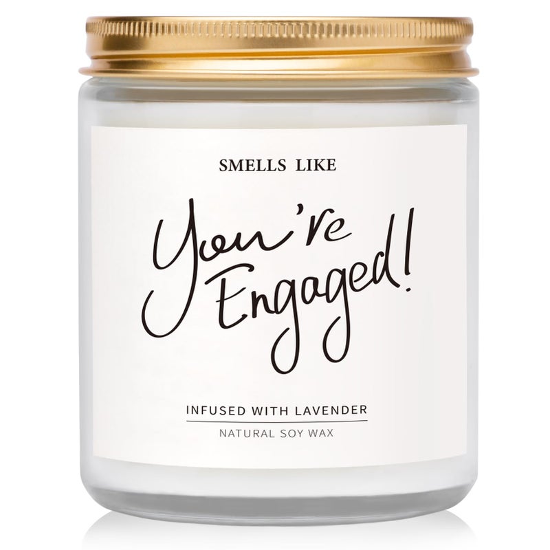 Elequaint Engagement Gifts for Couples - Lavender Scented Candles, Gift for Newly Engaged Couples, Engagement Gifts for Her, Women, Best Engaged Gift - Image 1