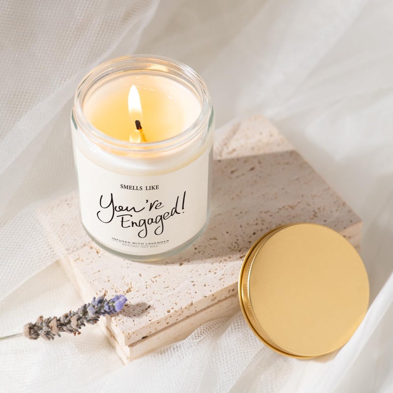 Elequaint Engagement Gifts for Couples - Lavender Scented Candles, Gift for Newly Engaged Couples, Engagement Gifts for Her, Women, Best Engaged Gift - Image 5