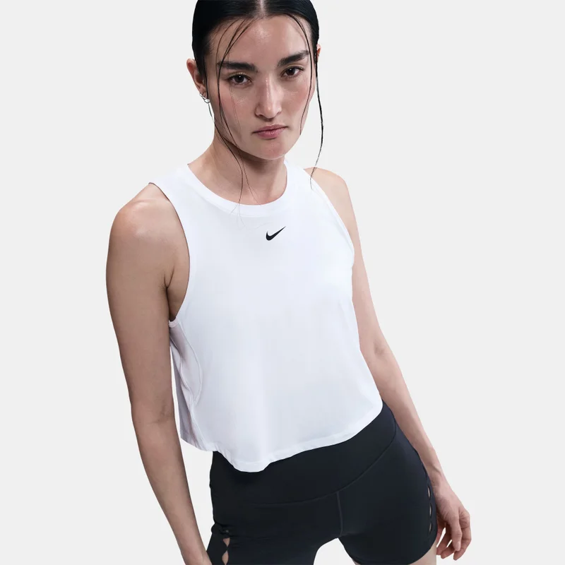 Nike White Women's One Classic Dri-FIT Crop Top for Women | Best Price UAE