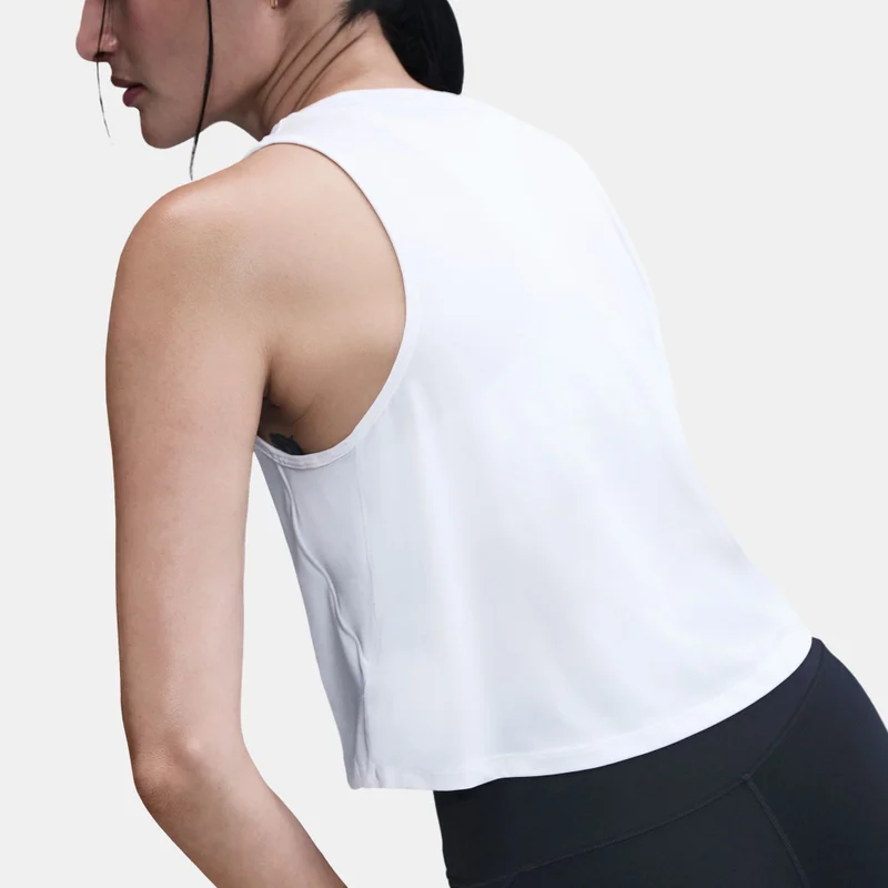 Nike White Women's One Classic Dri-FIT Crop Top for Women | Best Price UAE