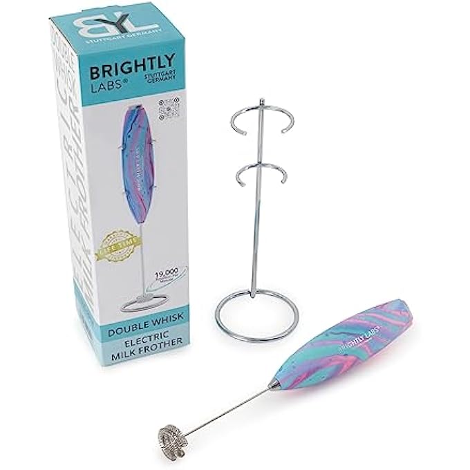 BRIGHTLY LABS Powerful Milk Frother For Coffee With Upgraded Titanium Motor  Handheld Frother Electric Whisk Milk Foamer Mini Mixer  Coffee Blender Frother For Frappe Latte Matcha With Stand - Image 5