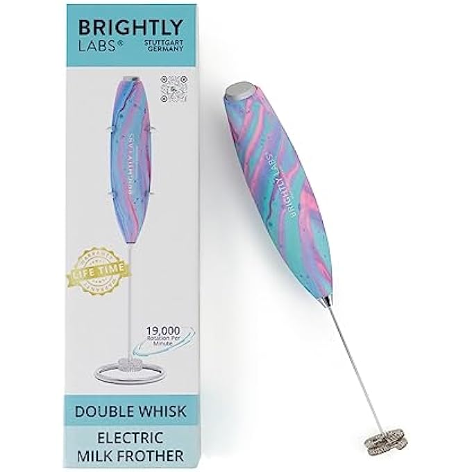 BRIGHTLY LABS Powerful Milk Frother For Coffee With Upgraded Titanium Motor  Handheld Frother Electric Whisk Milk Foamer Mini Mixer  Coffee Blender Frother For Frappe Latte Matcha With Stand - Image 4