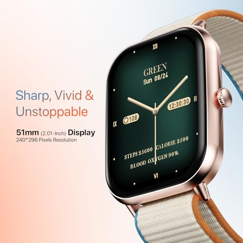 Fire-Boltt Ninja Call Pro Max Nyluxe Smart Watch 2.01″ with Bluetooth Calling, Voice Assistance, SpO2 & Heart Rate Monitor, 120+ Sports Modes, IP67 Waterproof, Smart Watch for Men & Women - Beige - Image 5