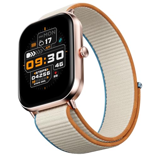 Fire-Boltt Ninja Call Pro Max Nyluxe Smart Watch 2.01″ with Bluetooth Calling, Voice Assistance, SpO2 & Heart Rate Monitor, 120+ Sports Modes, IP67 Waterproof, Smart Watch for Men & Women - Beige - Image 1