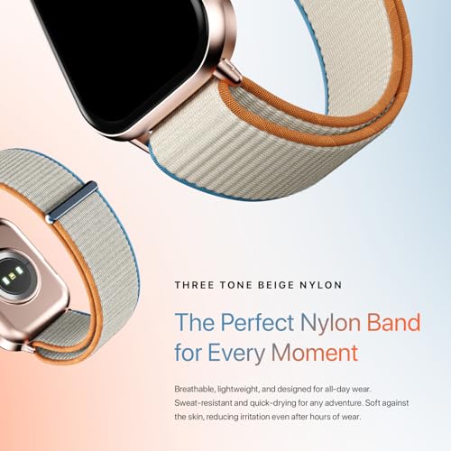 Fire-Boltt Ninja Call Pro Max Nyluxe Smart Watch 2.01″ with Bluetooth Calling, Voice Assistance, SpO2 & Heart Rate Monitor, 120+ Sports Modes, IP67 Waterproof, Smart Watch for Men & Women - Beige - Image 4
