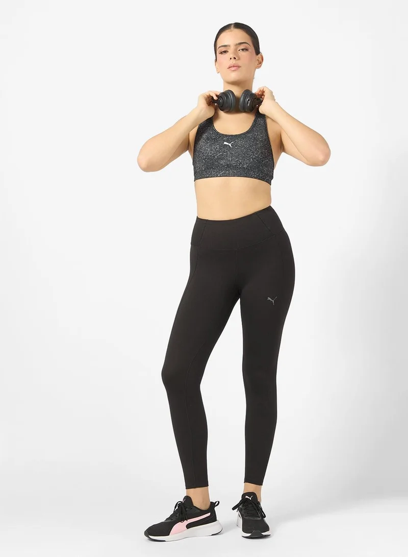 PUMA puma black-aw-053334-0001 4Keeps Padded Pebble Printed Bra for Women | Best Price UAE