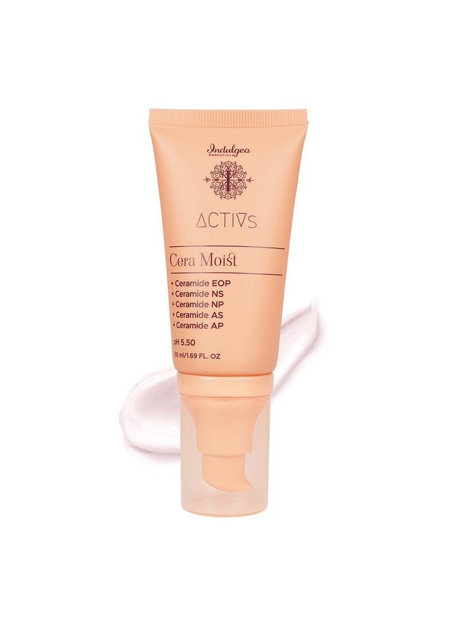 Indulgeo ESSENTIALS Cera Moist Ceramide Calming Skin Moisturizer 1% Iactive 50Ml Face Moisturizer All Types Of Skin Hand Made Cruelty Free - Image 1