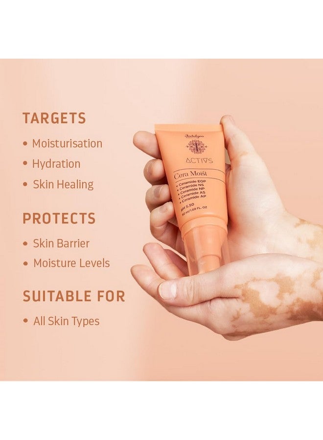 Indulgeo ESSENTIALS Cera Moist Ceramide Calming Skin Moisturizer 1% Iactive 50Ml Face Moisturizer All Types Of Skin Hand Made Cruelty Free - Image 2