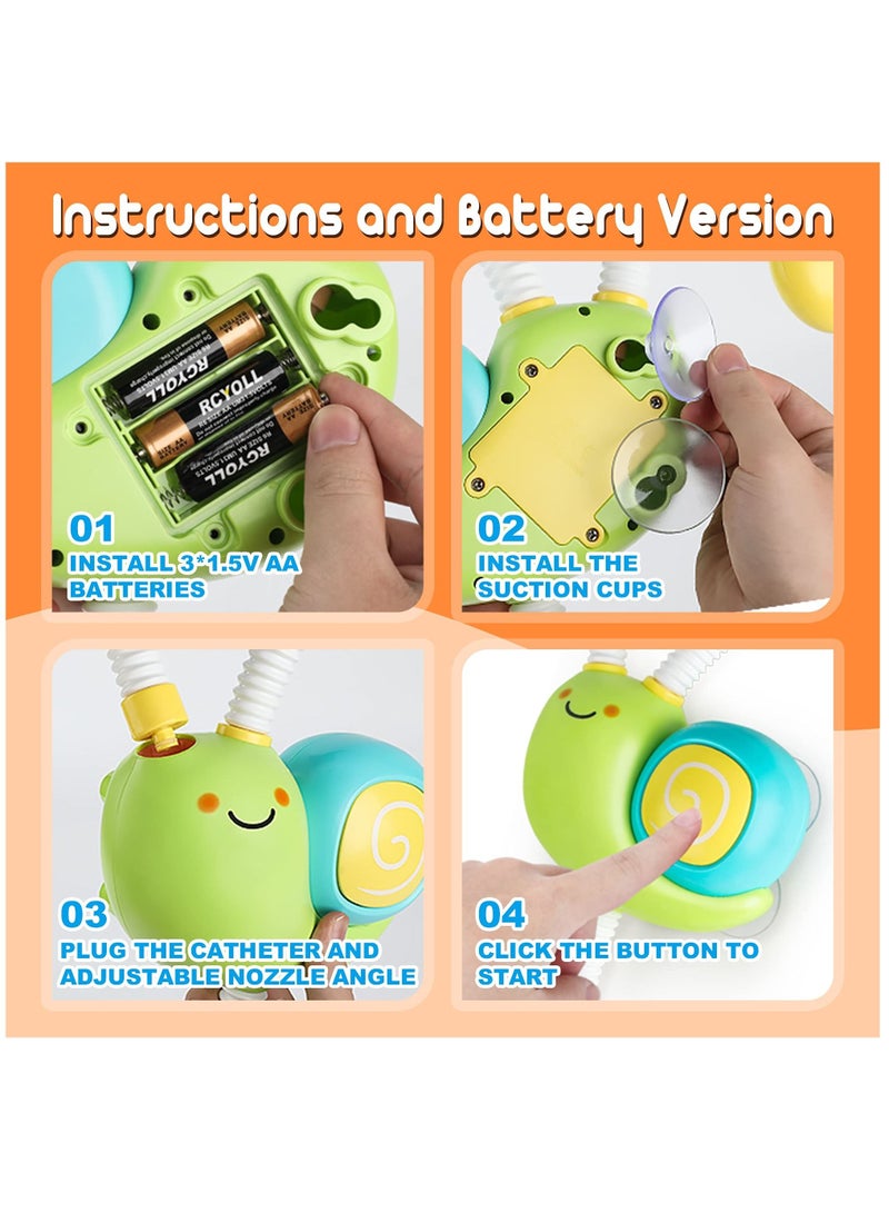 واي آند دي Electric Spray Water Squirt Sprinkler Baby Bath Toys, Upgrade Shower Toys Double Bathtub Tub for Kids Preschool Child 18 Months and Up - Image 5