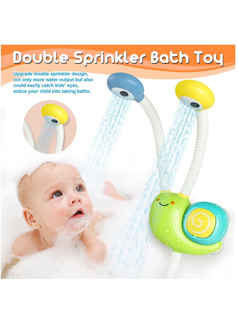 واي آند دي Electric Spray Water Squirt Sprinkler Baby Bath Toys, Upgrade Shower Toys Double Bathtub Tub for Kids Preschool Child 18 Months and Up - Image 3