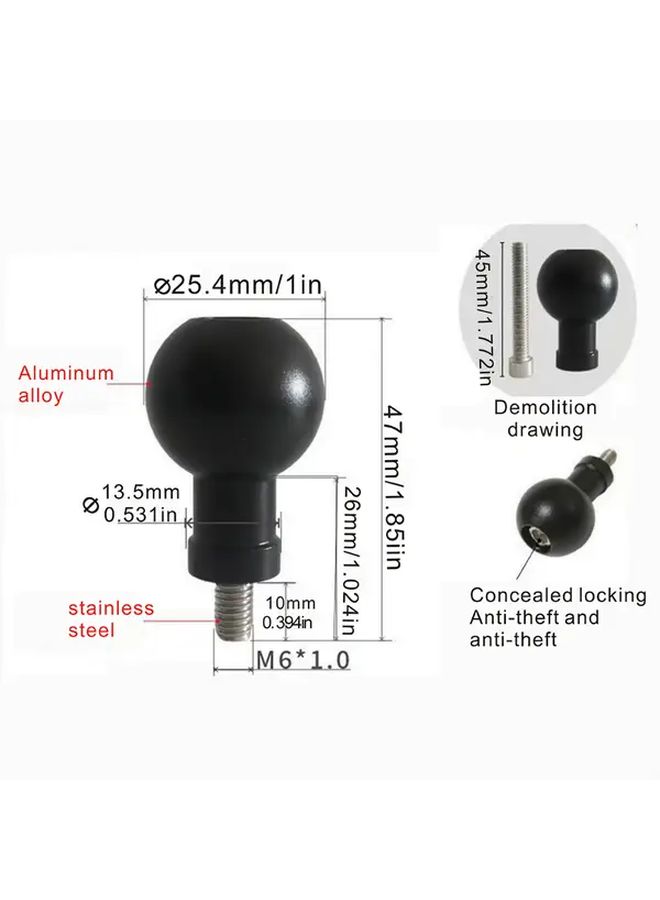 Ball Head Screw Set 17 Ball Head Screw M6 Screw And Nut Aluminum Alloy - Image 4