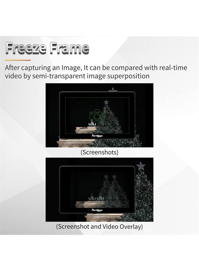 PortKeys شاشة تحكم كاميرا تعمل باللمس BM5WR لمراقبة الميدان لكاميرات RED Komodo و Z CAM و BMPCC 4K/6K/Pro و Gimbals | إطار معدني | LUT | 2200 نيت | 5.5“ | SDI【رسمي】