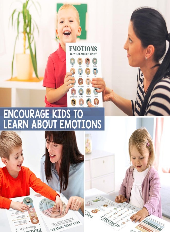 BEAWART Boho 12 Calming Corner Classroom Posters (10x14) - Feelings Wheel Chart & Emotions Poster For Kids, Calm Down Corner Supplies For Therapy Office Decor, Mental Health Wall Decorations For Preschool - Image 4