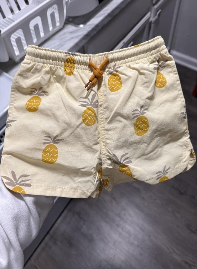 glcsisi Baby Toddler Boys Swim Trunks Quick Dry Swim Shorts Pineapple Swimsuit Light Weight Board Shorts with Pockets 12-18M - Image 3