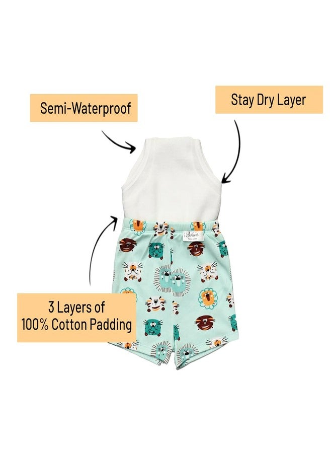 SNUGKINS Potty Training Shorts for Toddlers, Boys and Girls | 100% Cotton. (Size 3, Fits 3-4 Years) - Pack of 2 Snug Farm - Image 4