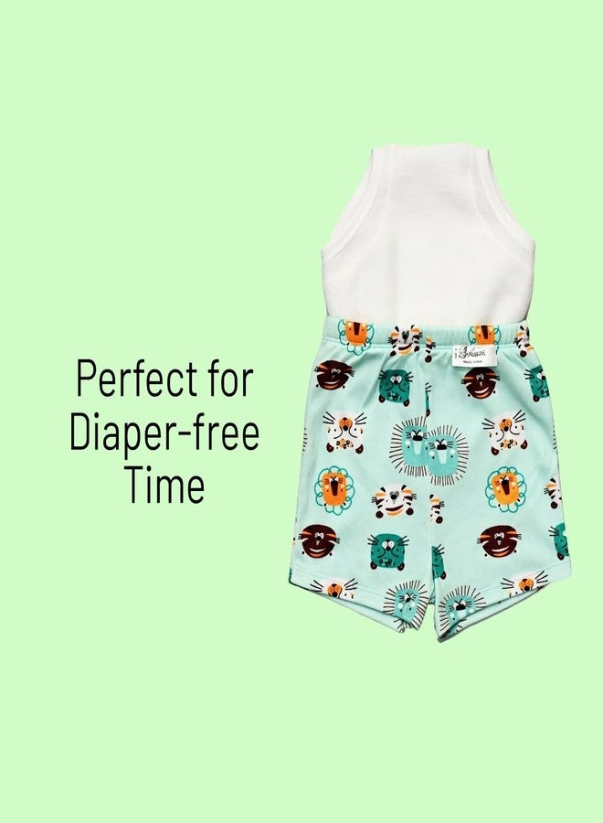 SNUGKINS Potty Training Shorts for Toddlers, Boys and Girls | 100% Cotton. (Size 3, Fits 3-4 Years) - Pack of 2 Snug Farm - Image 2