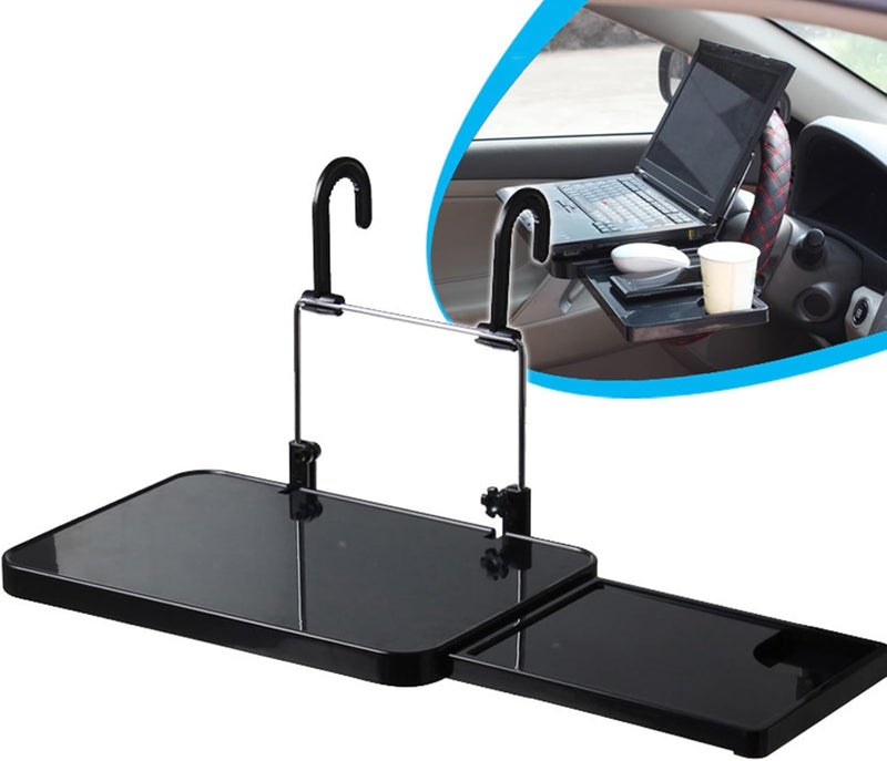 ordinarYone Folding Car Table Steering Wheel Headrest Mount Laptop Stand and Dining Surface with Secure Grip - Image 2