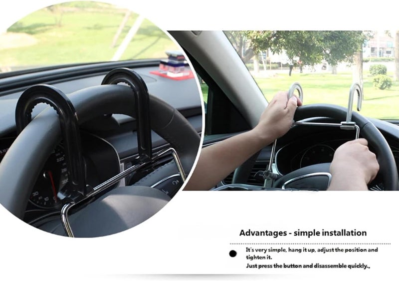 ordinarYone Folding Car Table Steering Wheel Headrest Mount Laptop Stand and Dining Surface with Secure Grip - Image 3