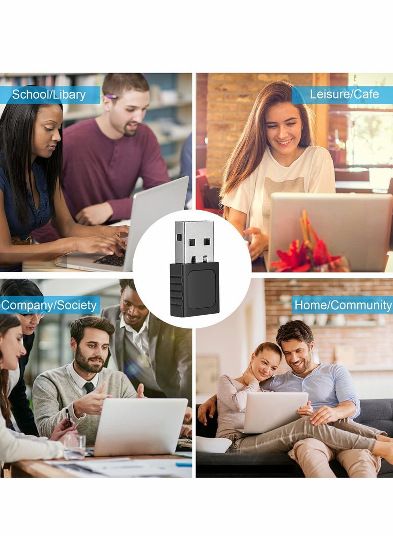 Generic - قارئ بصمات الأصابع USB بزاوية 360 درجة مع مفتاح أمان بيومتري سريع المطابقة لأجهزة الكمبيوتر والكمبيوتر المحمول التي تعمل بنظام Windows 7 8 10 - Image 1