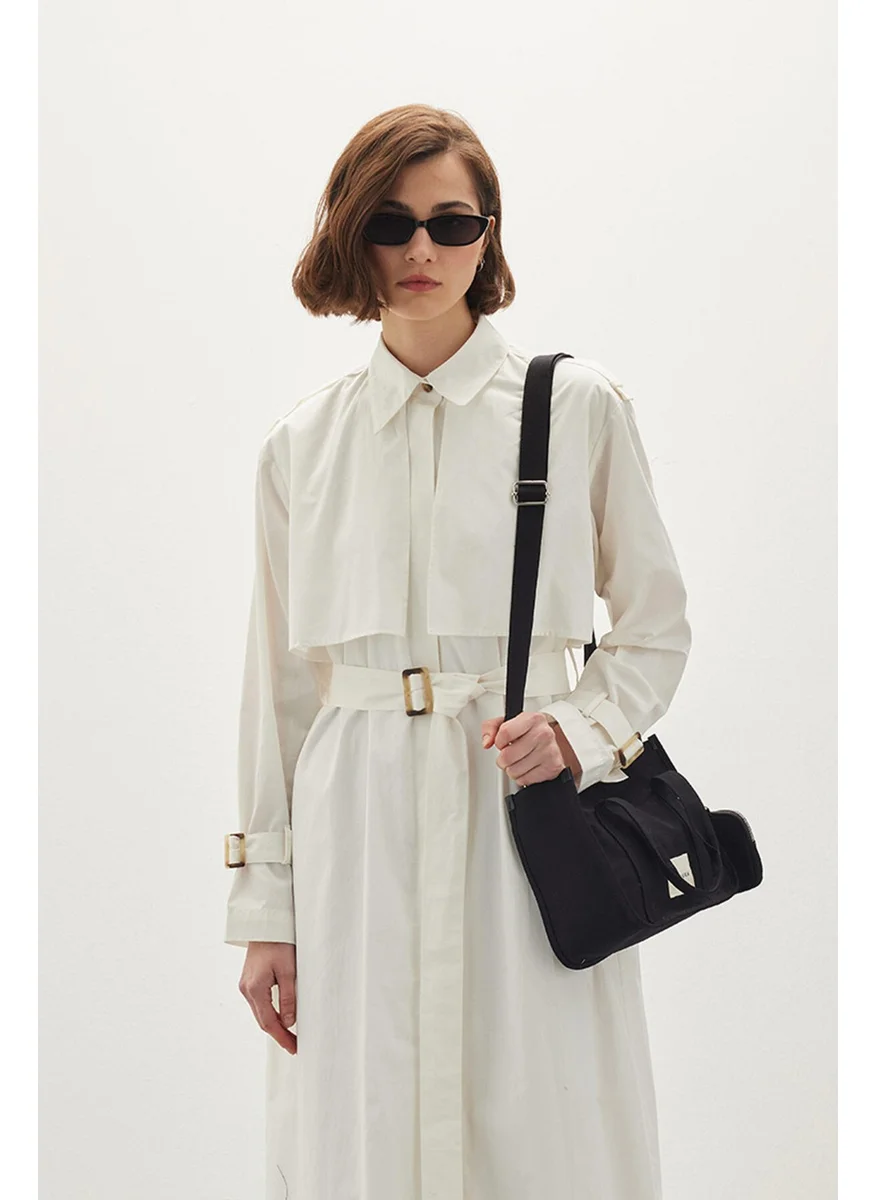 Manuka Trench Dress Ecru