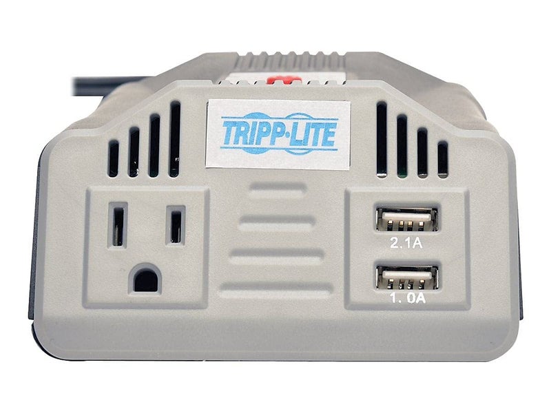 Tripp Lite 200W Car Power Inverter with 1 Outlet & 2 USB Charging Ports, Auto Inverter, Ultra Compact (PV200USB),Gray - Image 3