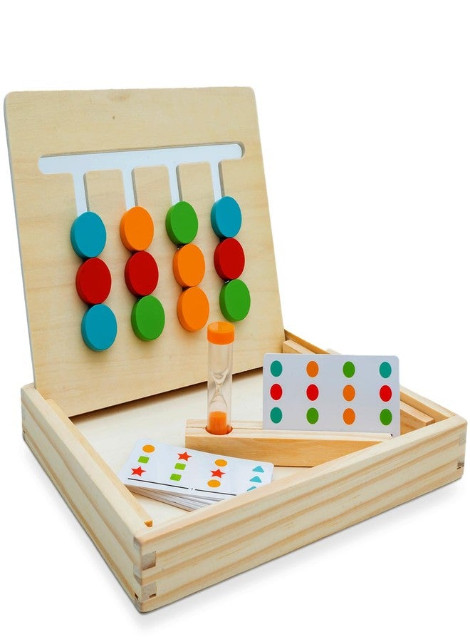 Tinker Box TinkerBox Color and Pattern Sliding Puzzle Game | Educational Wooden Toy for Kids | Color & Shape Matching Brain Teaser for Ages 3-7 | Preschool Learning Toy for Boys & Girls - Image 1