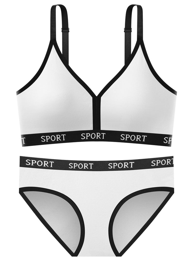 Set of 3 Bikini Sets in White, Yellow, and Navy Blue - Image 2
