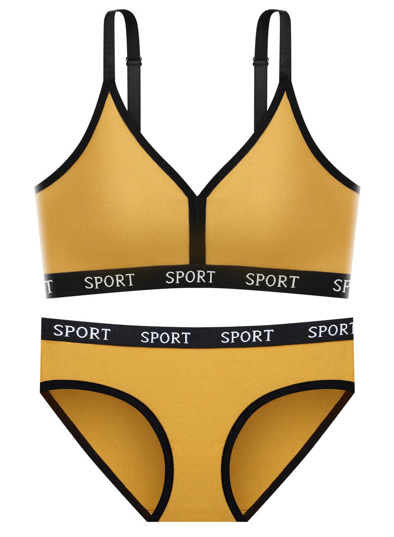 Set of 3 Bikini Sets in White, Yellow, and Navy Blue - Image 3
