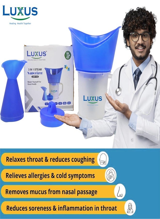 Luxus LVAP-102 3in1 steamer for cold and cough, vaporizer steamer for cough,cold and facial, steam inhaler & vapourisers for adult - Image 5