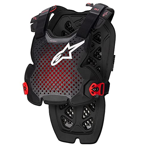 Alpinestars ألبينستارز 6700123-1431-م/ل: واقي صدر A-1 أنثراسايت/أسود/أحمر م/ل - Image 4