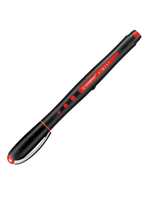 Stabilo black rollerball gel red ink pen fine point tip black