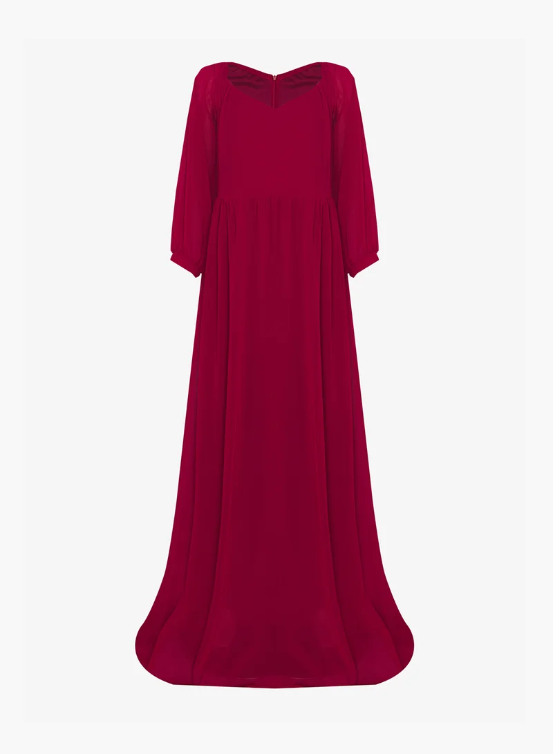 Ella Plus Puff Sleeve A-line Dress