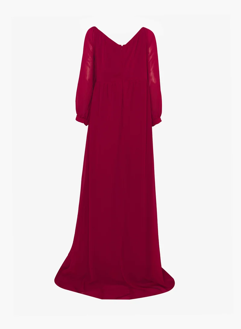 Ella Plus Puff Sleeve A-line Dress