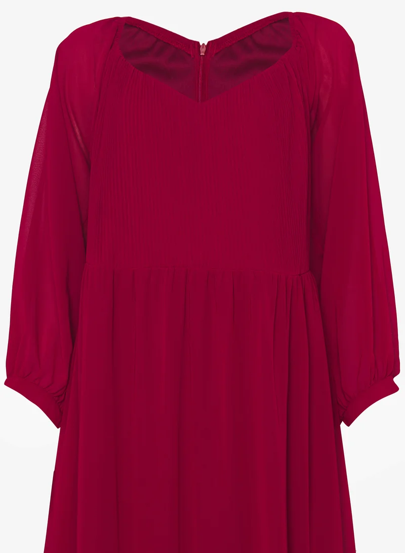 ايلا بلس Puff Sleeve A-line Dress