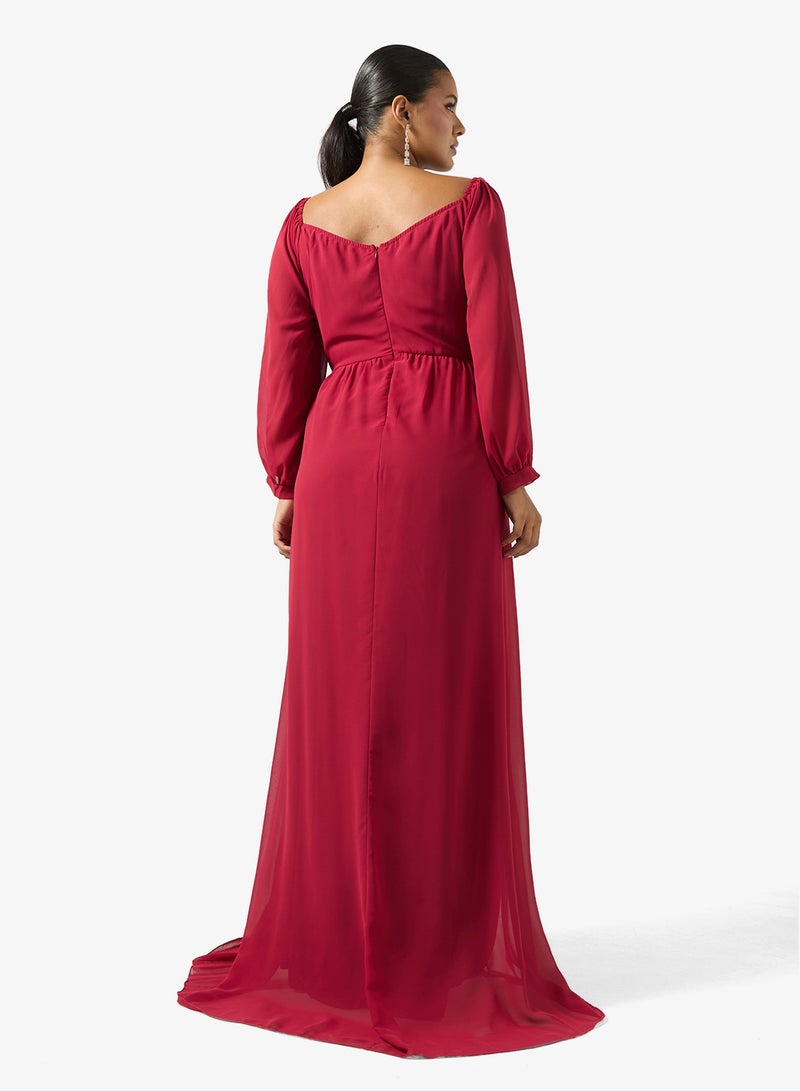 ايلا بلس فستان - بأكمام منتفخة - Image 5