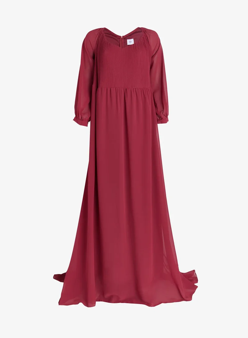 ايلا بلس فستان - بأكمام منتفخة