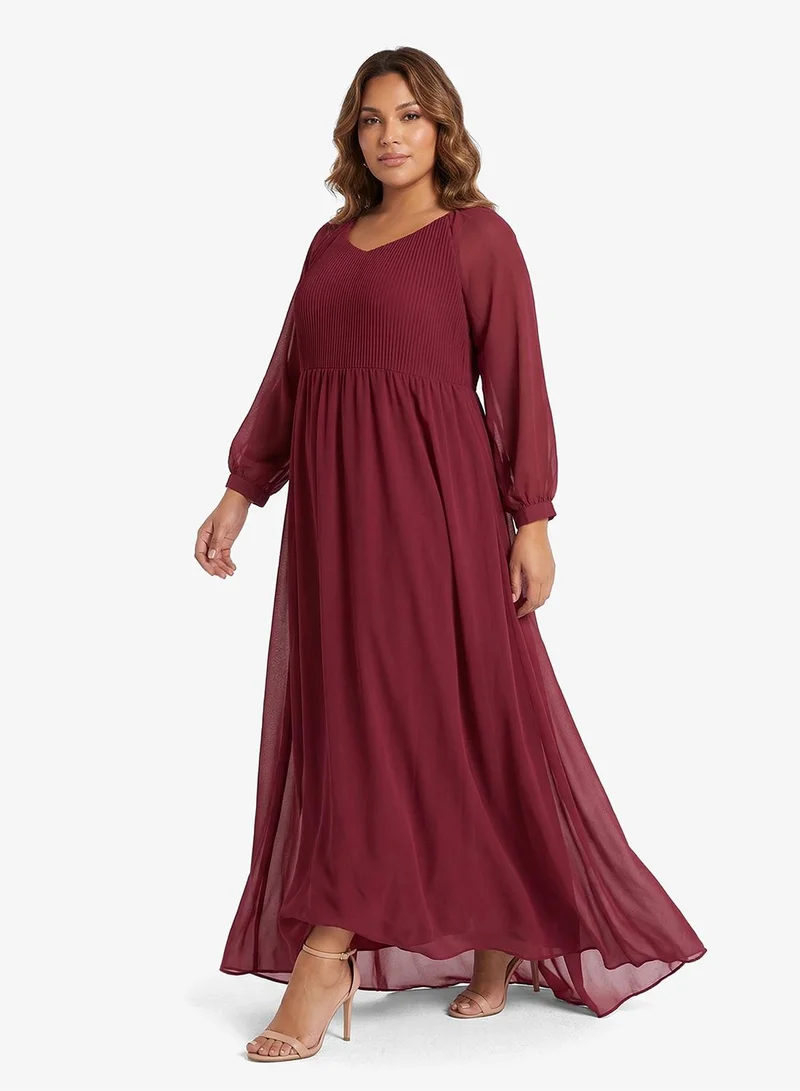 Puff Sleeve A-line Dress